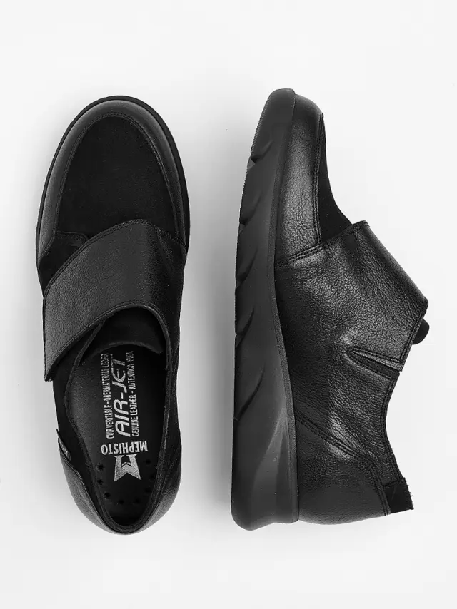 Mephisto Μοκασίνια-Loafers Γυναικείο δέρμα/δέρμα Nubuck Μαύρο MEP/COLOMBE BLACK 3