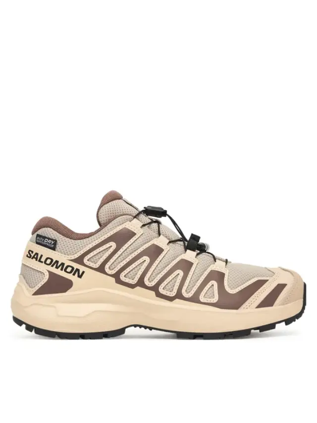 Salomon Xa Pro Ep J Kids’ Waterproof Trail Running Shoes - Oxford Tan / Tapioca / Black L49308100 - 38