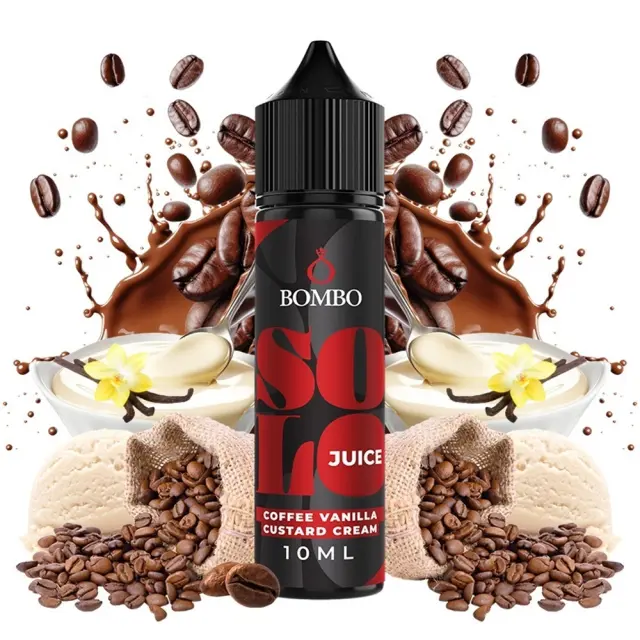 Solo Juice Coffee Vanilla Custard Cream 10ml (60ml) - Bombo Flavorshots
