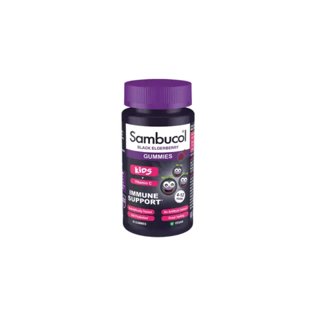 Sambucol Black Elderberry Gummies For Kids + Vitamin C Παιδικά Ζελεδάκια για την Ενίσχυση του Ανοσοποιητικού 30 τεμάχια