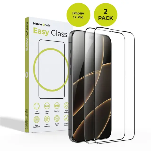 Mobile Origin EasyGlass iPhone 17 Pro, 2 pack