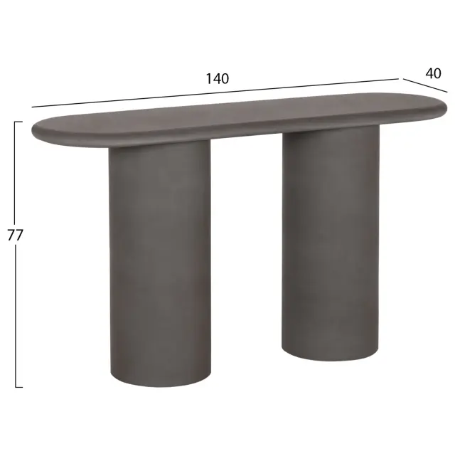 ΚΟΝΣΟΛΑ FB96584.01 FIBER CEMENT ΣΕ ΓΚΡΙ--140x40x77Υεκ. 2