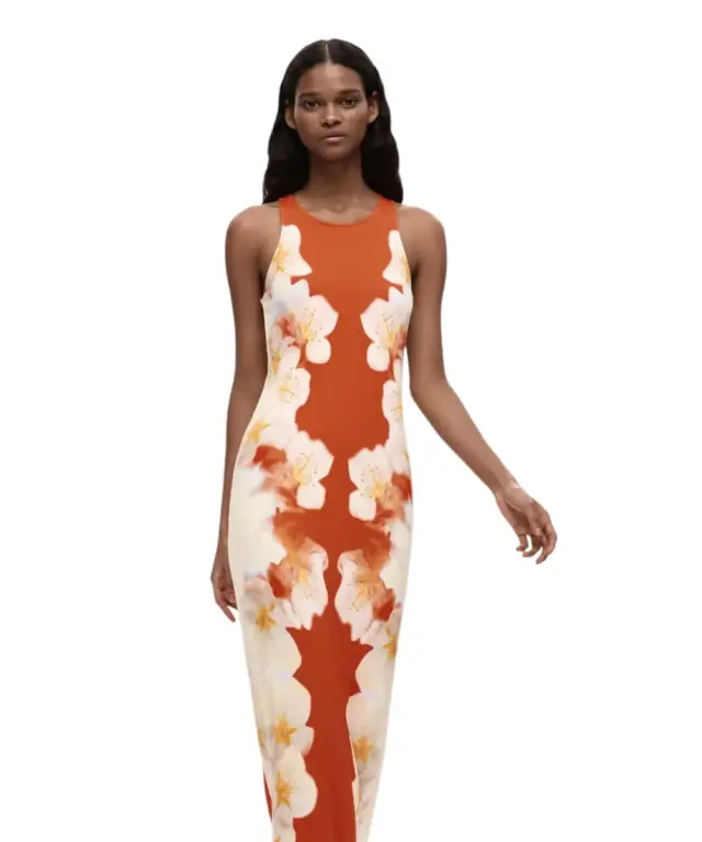 Desigual - Γυναικείο Φόρεμα Maxi Jasmine 26SWVK37-7002 Πορτοκαλί - XS 2