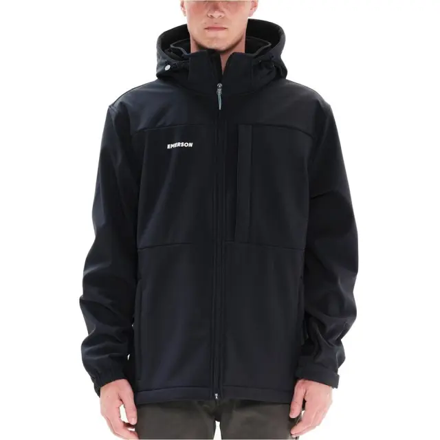 Emerson Soft Shell Jacket Det/ble Hood (222.EM11.26-Navy Blue) - Μπλέ