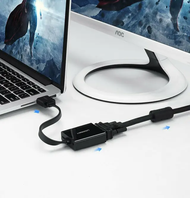 Ugreen 40248 video cable adapter 0.16 m VGA (D-Sub) HDMI + Micro-USB Black 2