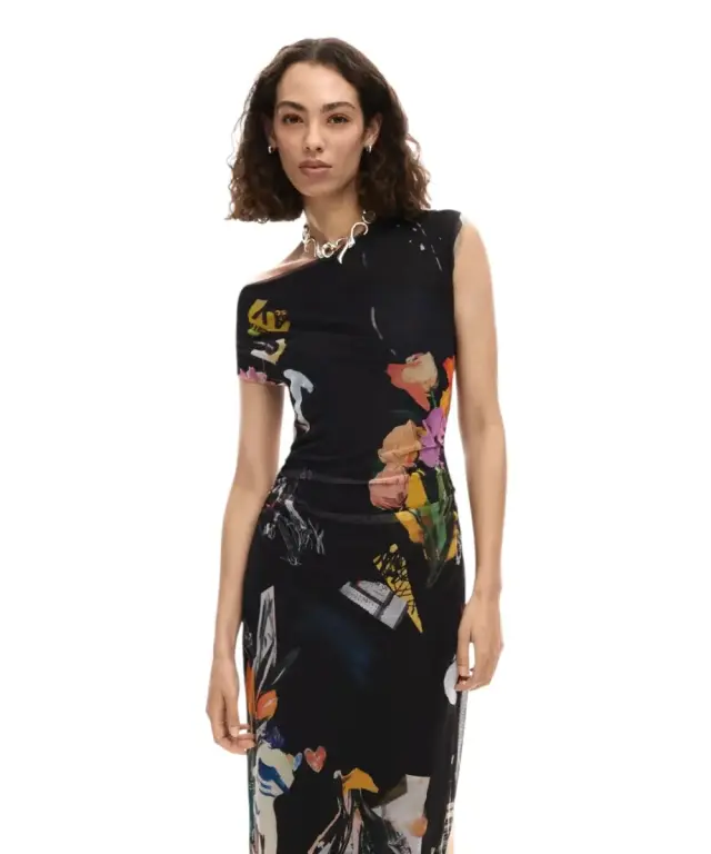 Desigual - Γυναικείο Φόρεμα Delaware 26SWVK29-2000 Μαύρο 3