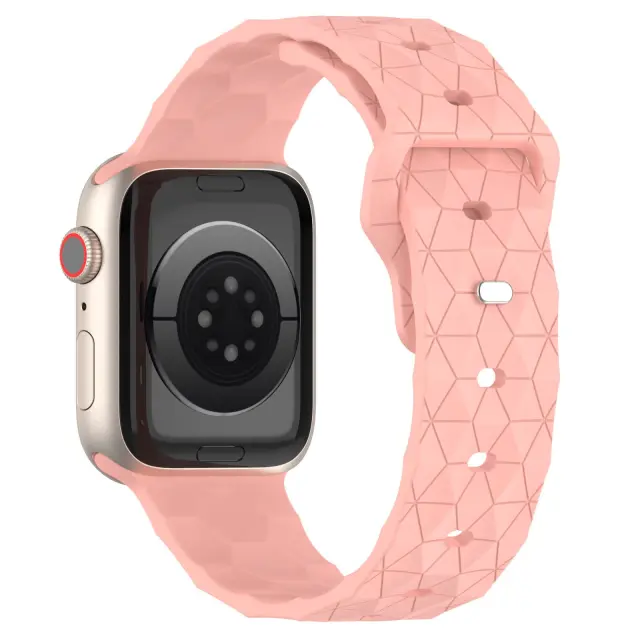 Footlball Texture Λουράκι για Applewatch 38/40/41/42(series 10/11/12)mm-Pink OEM 2