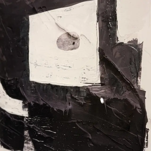 Obraz Basalt 105‑9842 πίνακας τοίχου 60x60 Basalt Art Άσπρο Μαύρο 2