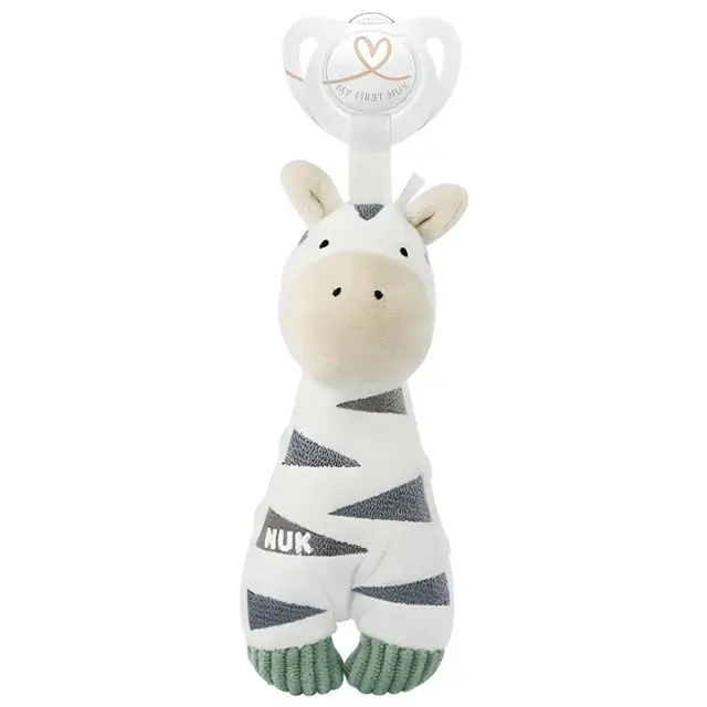 Nuk Little Friend Παιχνίδι Ζέβρα με Πιπίλα Σιλικόνης 0-6m, 1τμχ