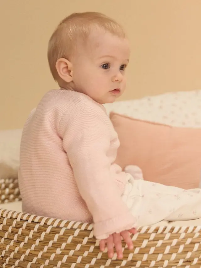 Βρεφική Ζακέτα για Κορίτσια Pink Garter ΡΟΖ 3