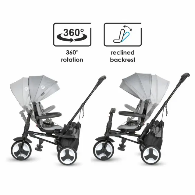 Coccolle Spectra Plus Premium Line Αναδιπλούμενο Τρίκυκλο Ποδήλατο Neutral Grey 10+ Μηνών 2