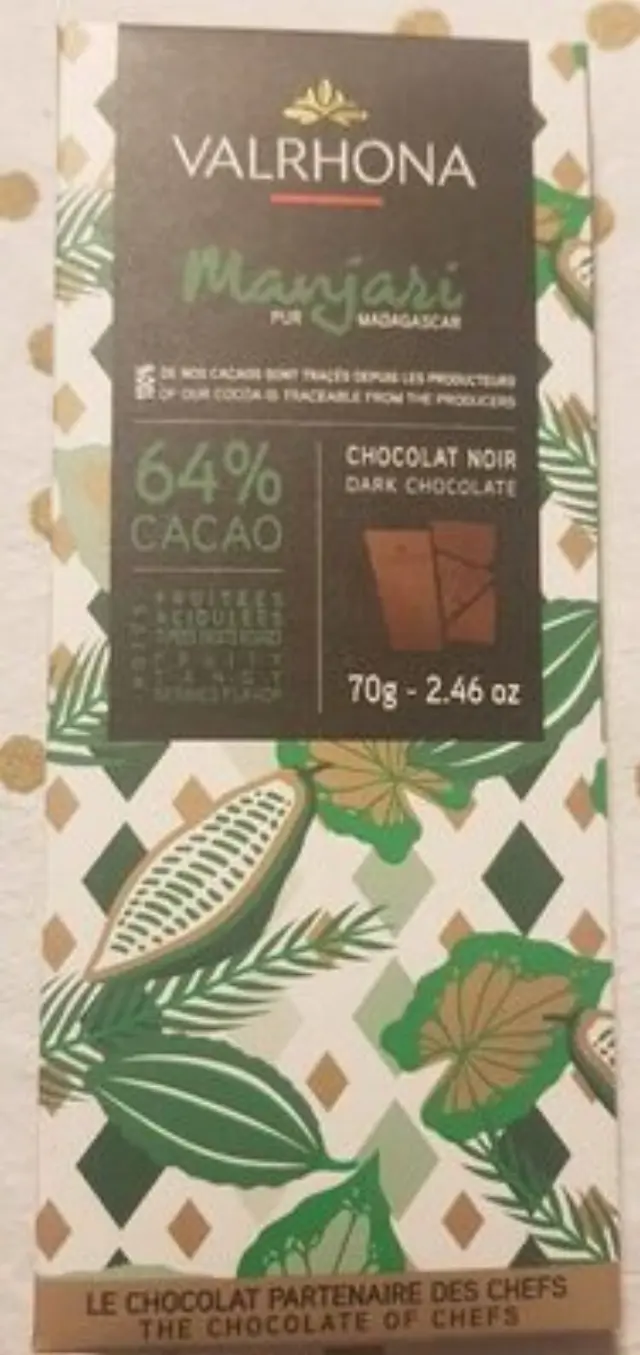VALRHONA MANJARI 64% CACAO ΣΟΚΟΛΑΤΑ 70GR