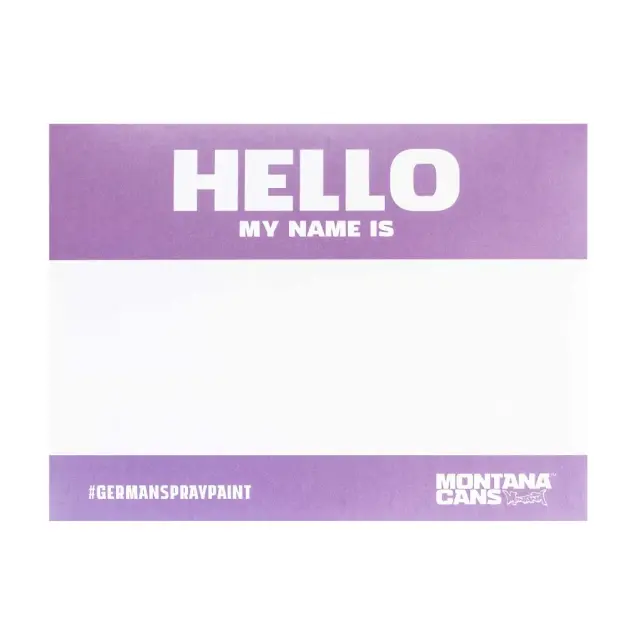 Montana HELLO MY NAME IS... Metallic Sticker Pack 2