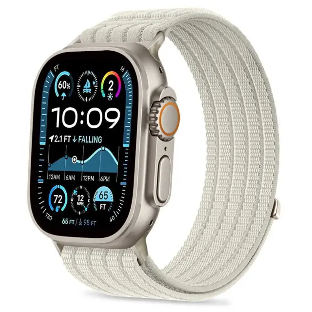 Tech-protect Nylon Sport Apple Watch 8 / 9 / 10 / 11 / 12 / Se / Ultra (44 / 45 / 46 / 49 Mm) Starlight 2