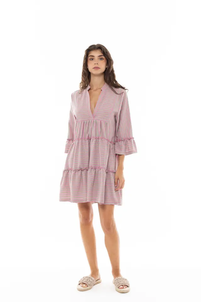 B345 - Type - BEACHWEAR STRIPE PINK GREEN