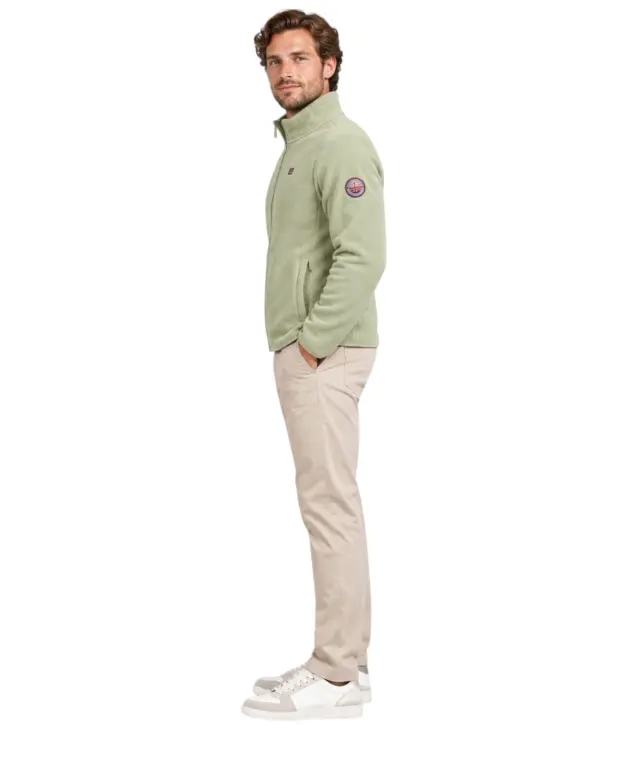 Norway Nautical School - Ανδρική Ζακέτα Φούτερ Fleece 869520-SAGE Πράσινο 3
