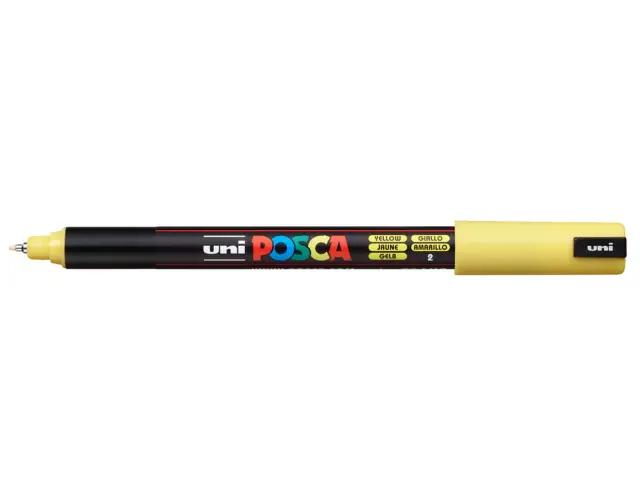 Μαρκαδόρος Σχεδίου Uni Posca PC-1MR με πάχος μύτης 0.7mm - YellowPC-1MR(E) - KITPINO