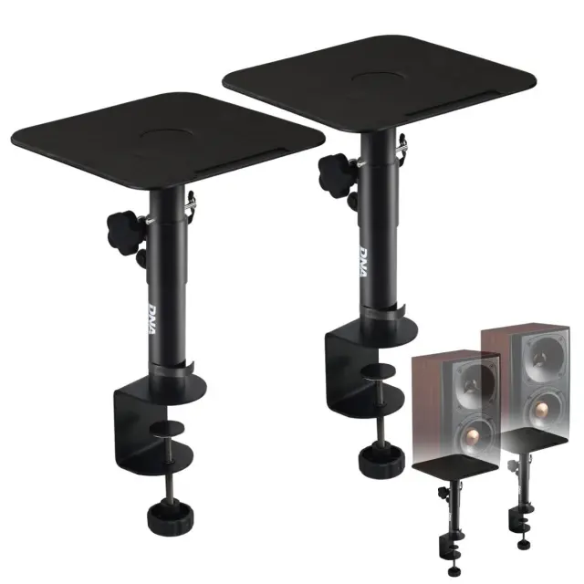 DNA TM2 desktop stands for studio monitors speakers clamp-mounted adjustable up to 15 kg 2 pcs set