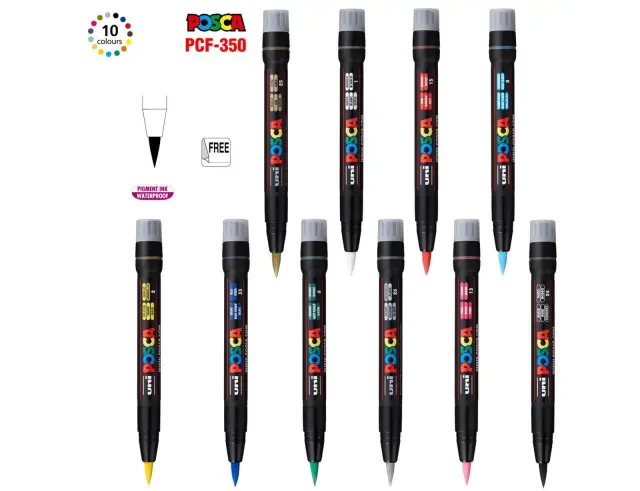 Μαρκαδόρος Σχεδίου Uni Posca PCF-350 με πάχος μύτης 1.0-10.0mm - PinkPCF-350(E) - POZ 2