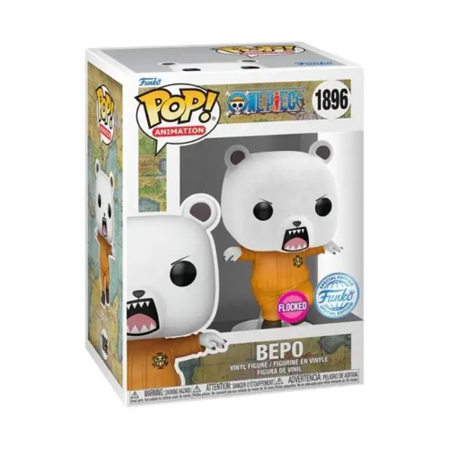 Φιγούρα Funko POP! Anime: One Piece - Bepo Bear Flocked (Exclusive) #1896 3