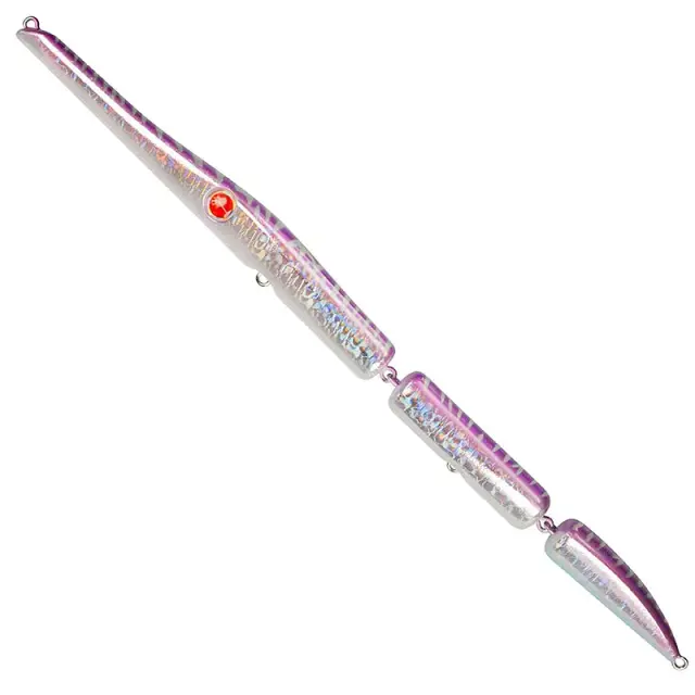 Τεχνητό Seaspin Strega 257 – Sinking Jointed Needlefish Swimbait με Αφαιρούμενη Ουρά Σιλικόνης Purple Mackerel