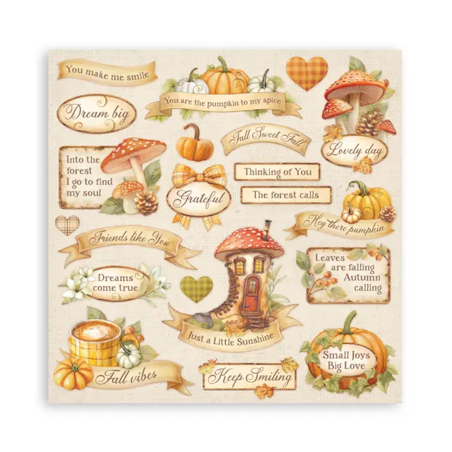 Χαρτιά scrapbooking 10τεμ, 20.3×20.3cm Stamperia, Whispering woods 2