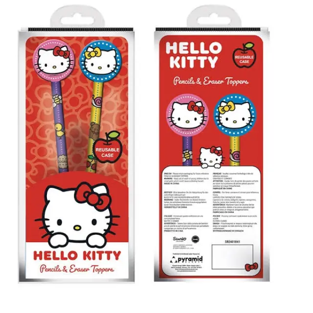 Hello Kitty Pencil & Topper 2pk