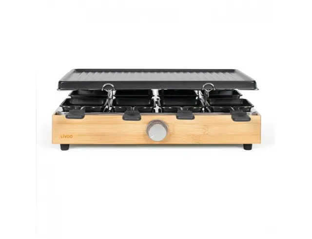 Γκριλιέρα Raclette Livoo DOC336 με ρυθμιζόμενο θερμοστάτη, ισχύ 1400W και επιφάνεια ψησίματος 42x23cm - Black DOC336 3