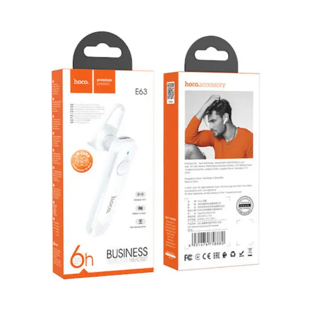 Hoco E63 Diamond Earbud Bluetooth Handsfree Ακουστικό Λευκό 2