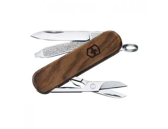 Ελβετικός Σουγιάς Victorinox Classic SD Wood με 5 λειτουργίες και μήκος 5.8cm - Walnut Wood0.6221.63