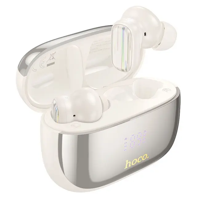 Hoco In-ear Bluetooth Handsfree Ακουστικά με Θήκη Φόρτισης Άσπρα EQ20