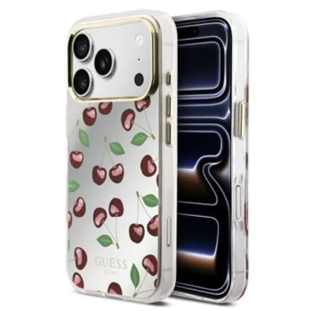Guess PC/TPU Mirror Glitter Cherry MagSafe Case for iPhone 17 Pro