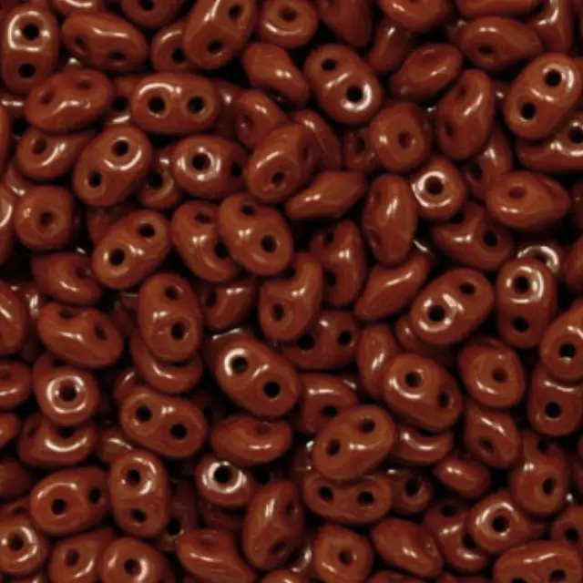 Χάντρα Superduo - Opaque Chocolate - 2.5x5mm ~7gr