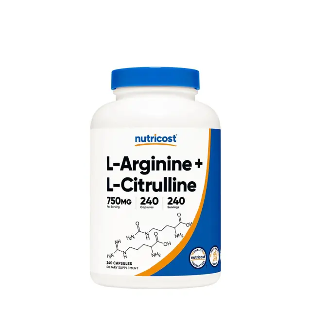 Nutricost L-Arginine L-Citrulline Complex Capsules 240 Capsules