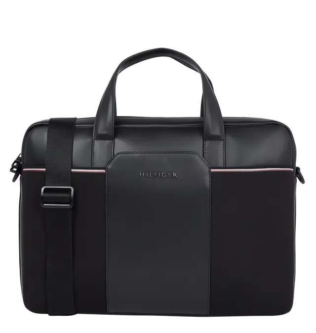 Τσάντα TOMMY HILFIGER 8438 Downtown Slim Computer bag 13.4" Μαύρη
