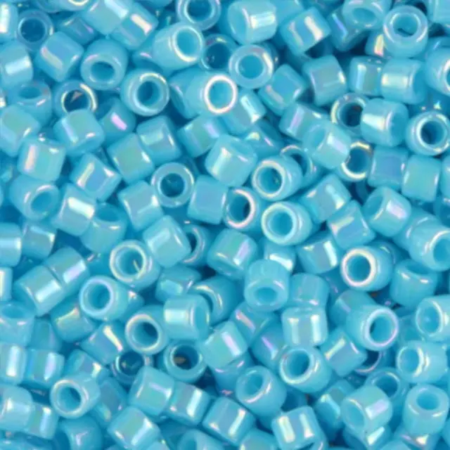 Χάντρα Miyuki Delica 8/0 - DBL0164 - Opaque Light Blue AB ~7gr