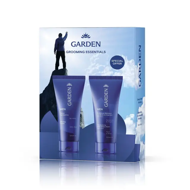 Garden Grooming Essentials Box Σετ Ανδρικής Περιποίησης με Κρέμα Ξυρίσματος με Αλόη 100ml + Ενυδατικό Βάλσαμο για Μετά το Ξύρισμα με Αλόη 100ml