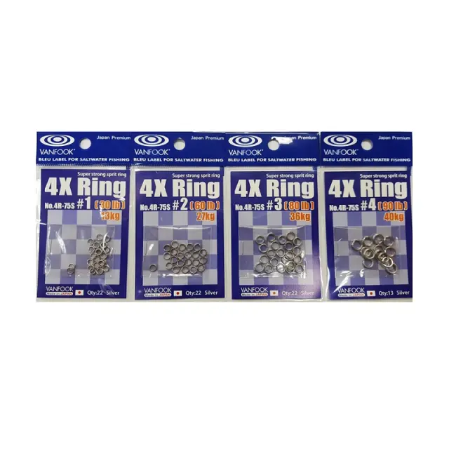 ΑΝΟΙΓΟΜΕΝΟΙ ΚΡΙΚΟΙ Vanfook 4X Split Ring 4R-75S #3 3