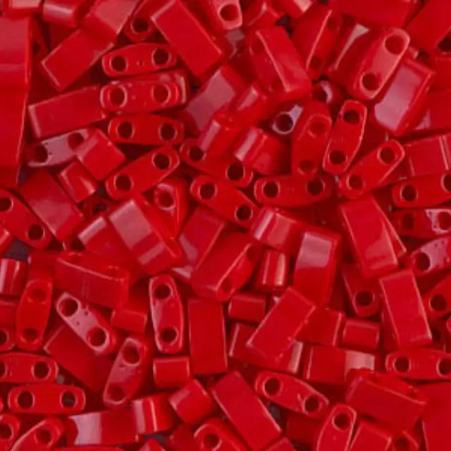 Χάντρα Miyuki Half Tila No408 Opaque Red ~7gr