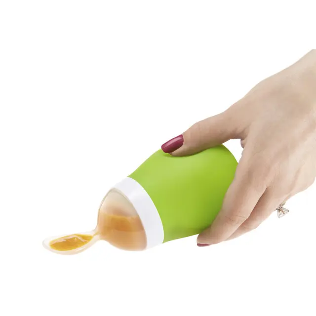 Munchkin Squeeze Spoon Κουτάλι που Δεν Λερώνει & Χωράει 148ml Τροφής 1τμχ - Πράσινο 2