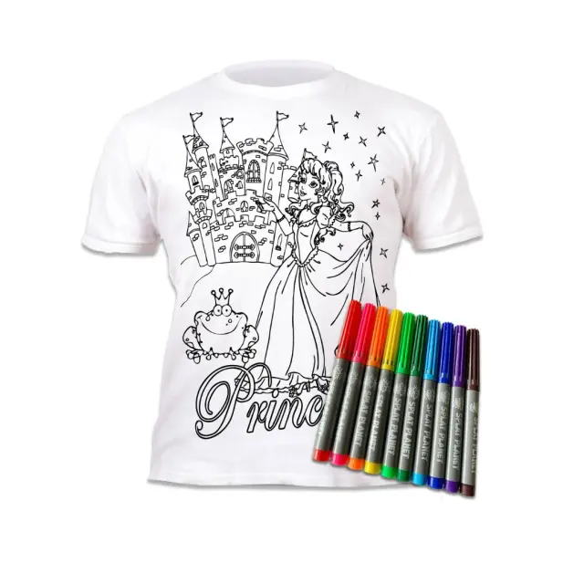 Splat Planet Πλενόμενο t-Shirt Ζωγραφικής με Μαρκαδόρους: Princess 3-4 ετών