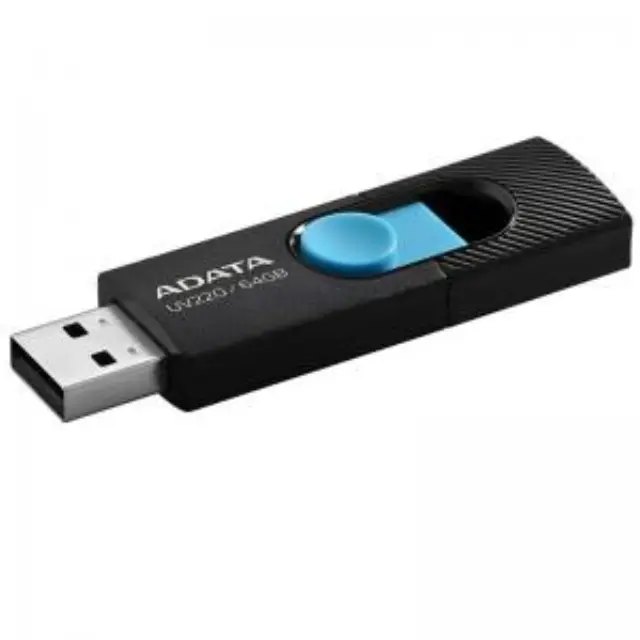 USB 2.0 Flash Disk Adata UV220 USB A 64GB Μαύρο N71324 2