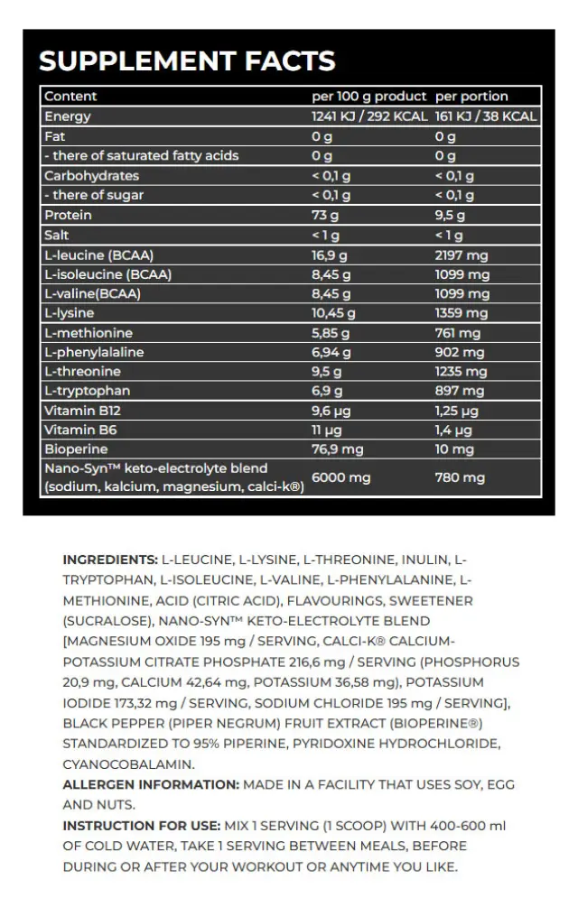 Nanosupps EAAs Nano Clear Cola, 420 g 2
