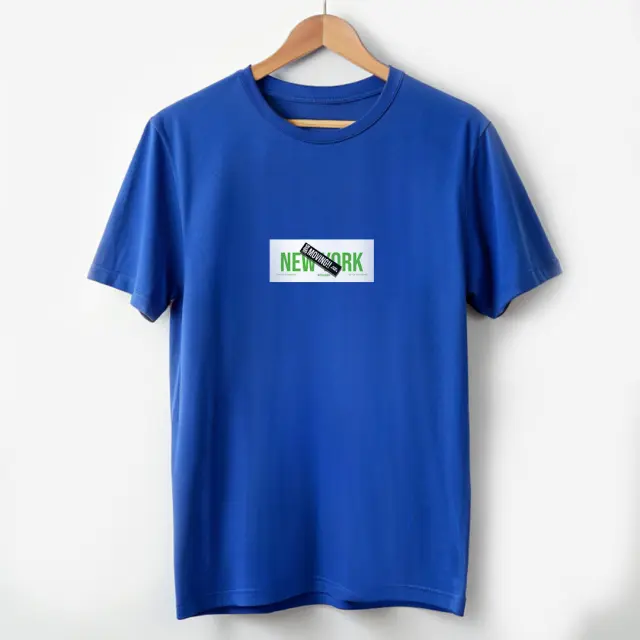 T-shirt Noshame® Μπλέ με τύπωμα NY - 132582 - XXL