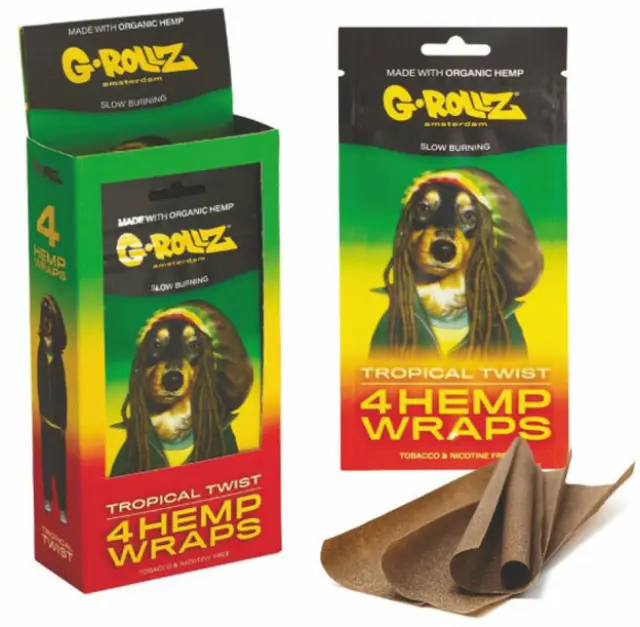 G-Rollz Blunt Hemp Wraps Πουρόφυλλα - Tropical Twist 4φ 2