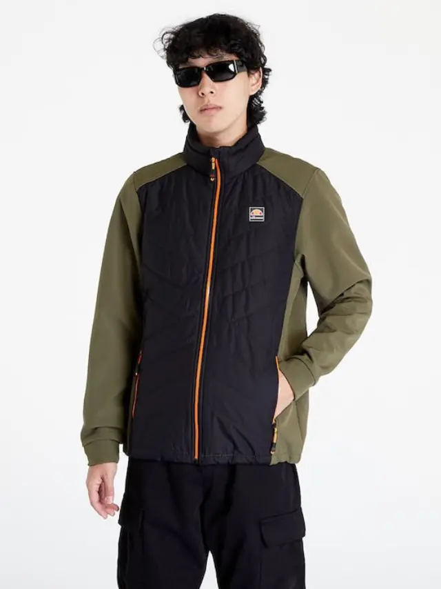 ELLESSE MONTELLIO JACKET ΑΝΔΡΙΚΟ ΜΠΟΥΦΑΝ - BLACK/KHAKI BLACK