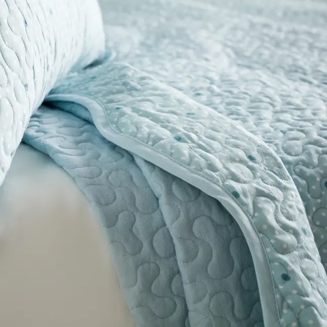 Σετ Κουβρλί 220Χ240cm + 2 μαξ/θήκες GOFIS HOME Pindot Aqua 526A/11 2