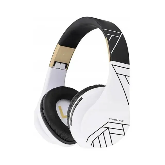 PowerLocus Headset P2 BT / microSD / Radio FM Black / White (PL255059)