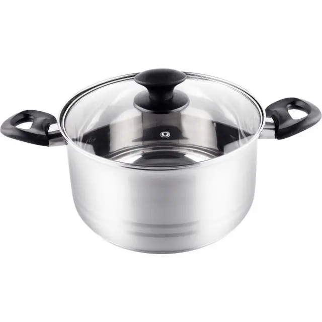 Κατσαρόλα LEGER SS 22x12,5cm 4,6lt Stainless Steel Lamart LTB2212 Ασημί