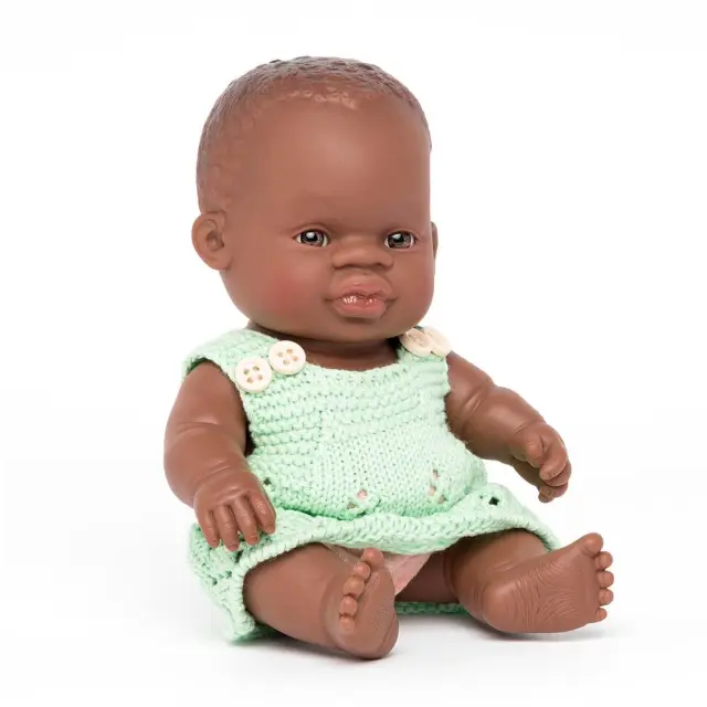 MINILAND DOLLS MINILAND ΜΩΡΟ ΚΟΥΚΛΑ ΑΦΡΙΚΑΝΗ 21 CM ΜΕ ΡΟΥΧΑΛΑΚΙΑ